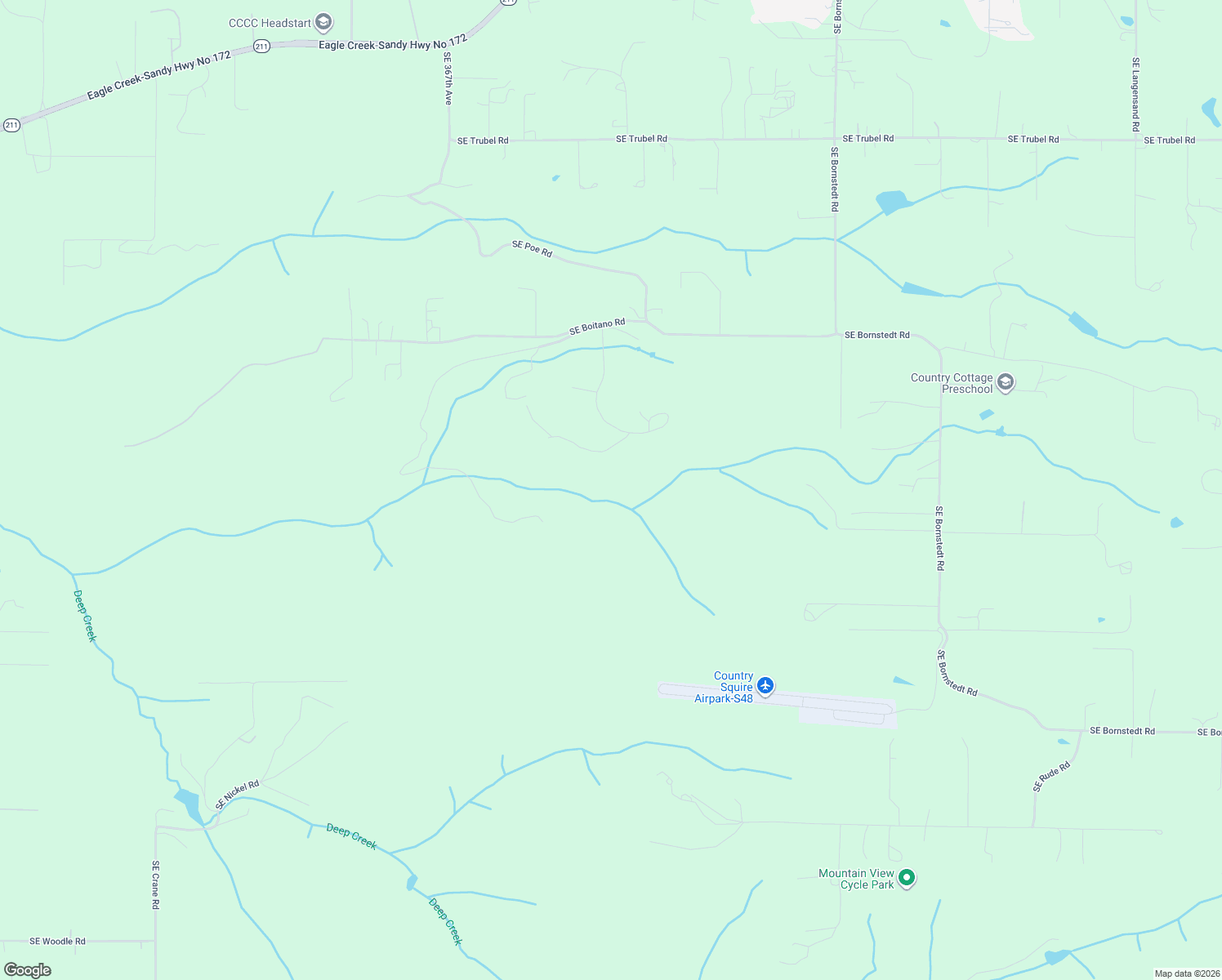 map of restaurants, bars, coffee shops, grocery stores, and more near 22040 Southeast Cottontail Drive in Sandy