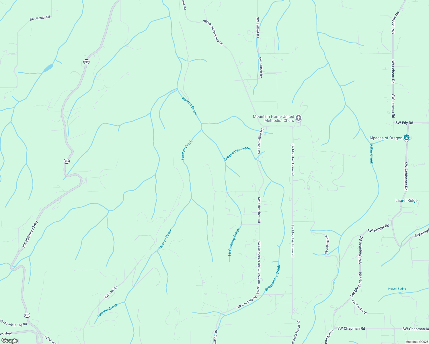 map of restaurants, bars, coffee shops, grocery stores, and more near 25185 Southwest Neill Road in Sherwood