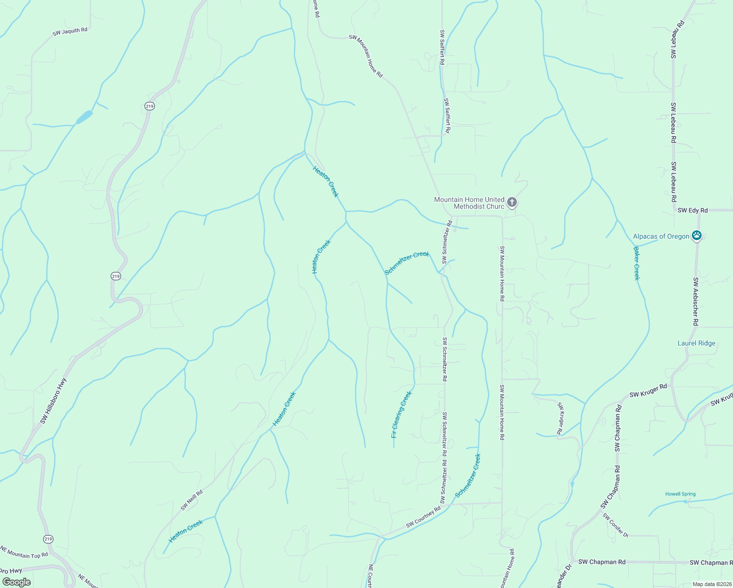 map of restaurants, bars, coffee shops, grocery stores, and more near 25185 Southwest Neill Road in Sherwood