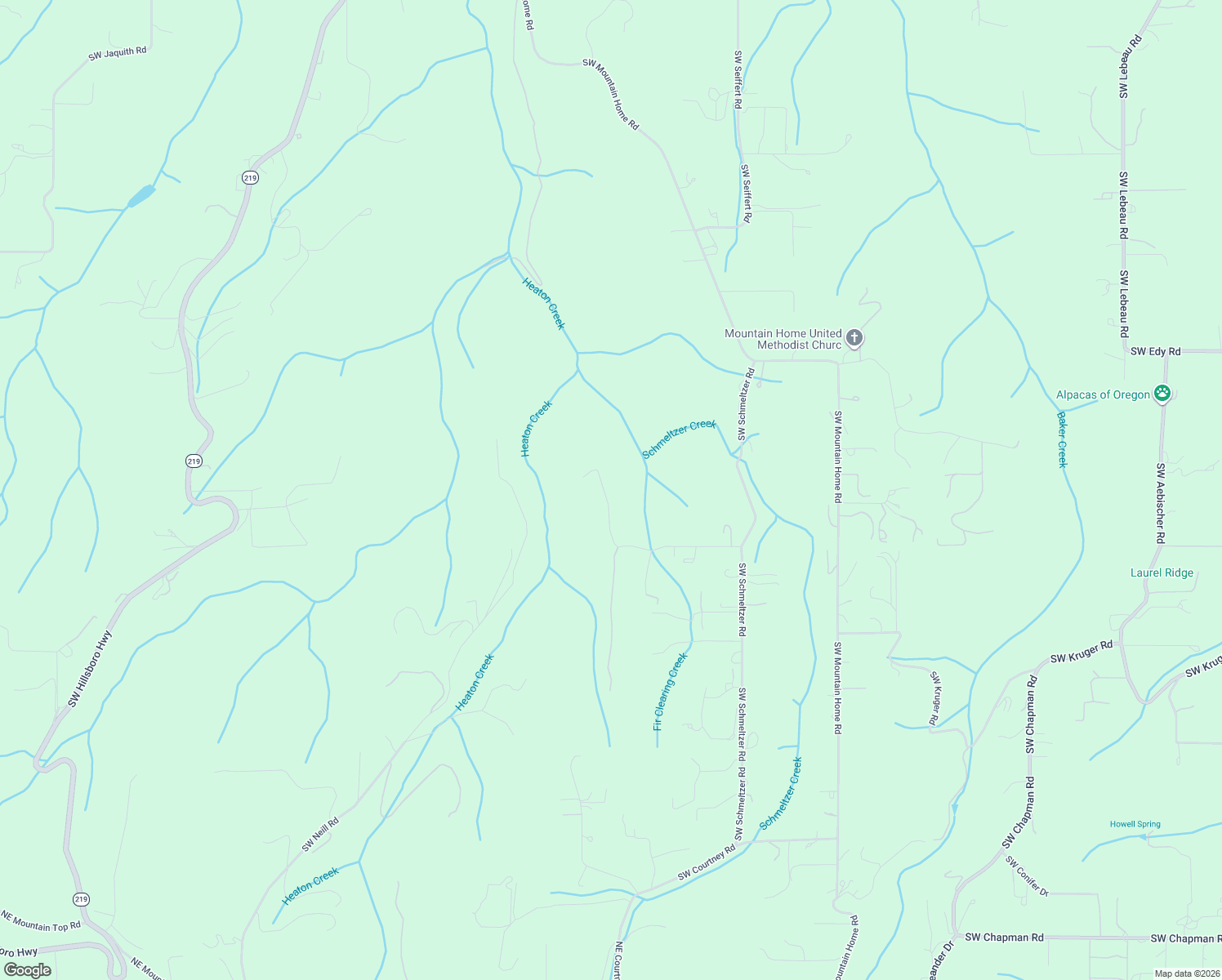 map of restaurants, bars, coffee shops, grocery stores, and more near 25185 Southwest Neill Road in Sherwood