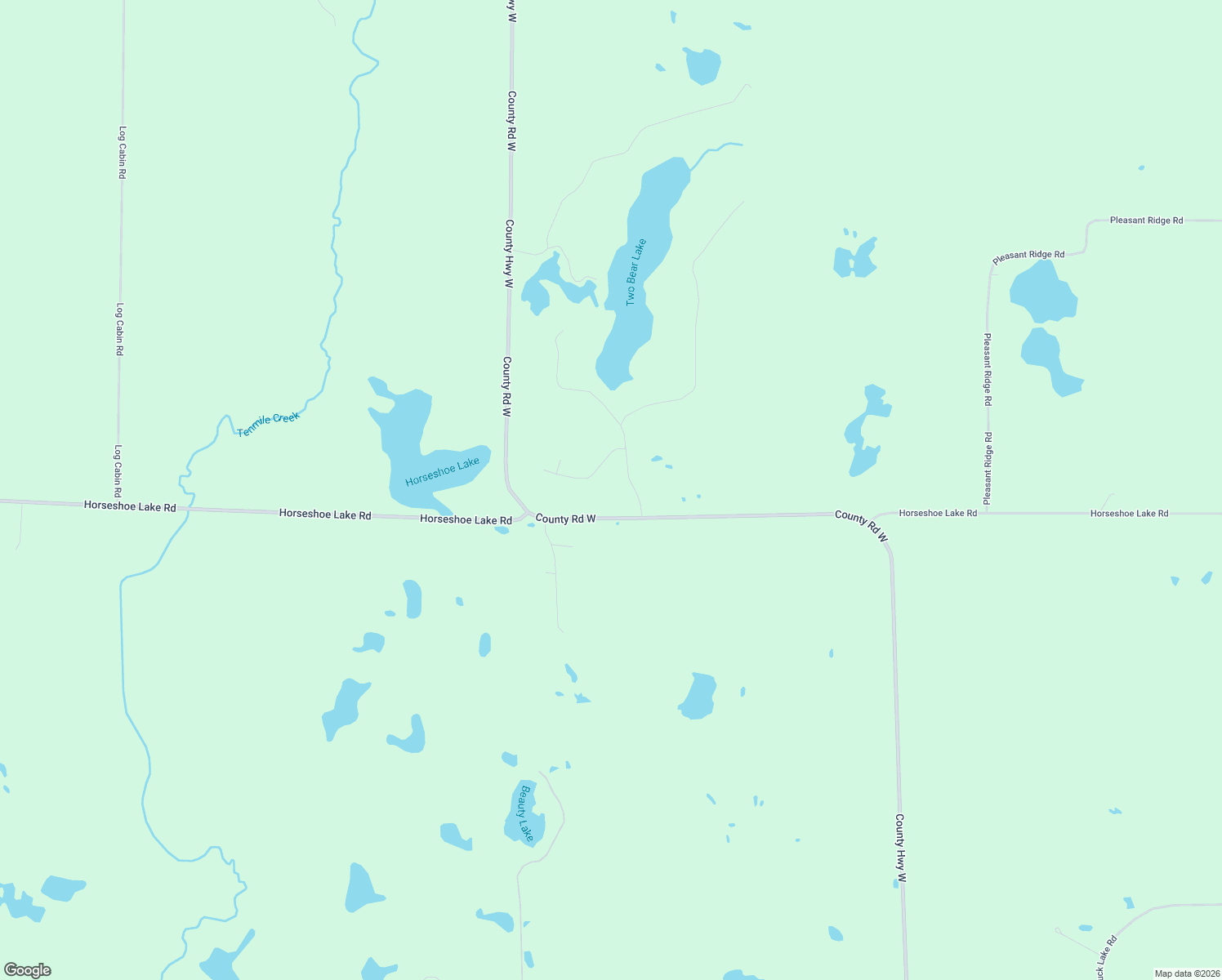 map of restaurants, bars, coffee shops, grocery stores, and more near W16003 Camp Road in Weyerhaeuser