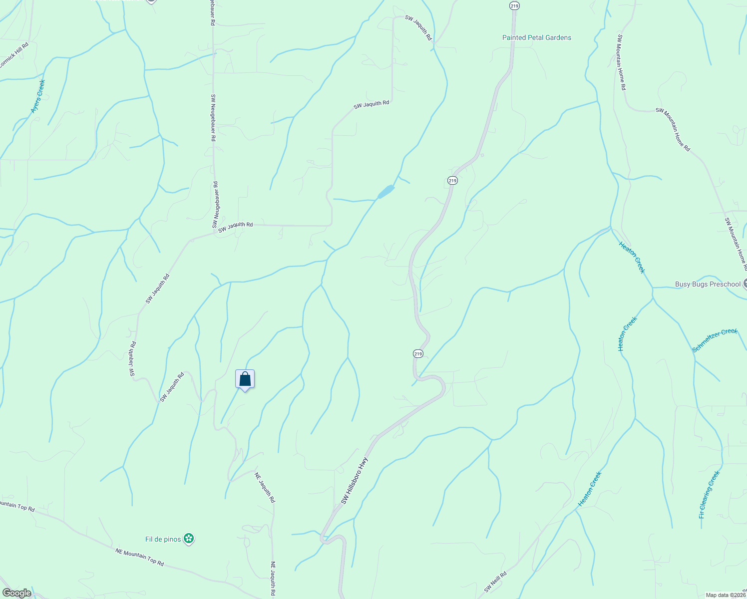map of restaurants, bars, coffee shops, grocery stores, and more near 21175 Southwest Hillsboro Highway in Newberg