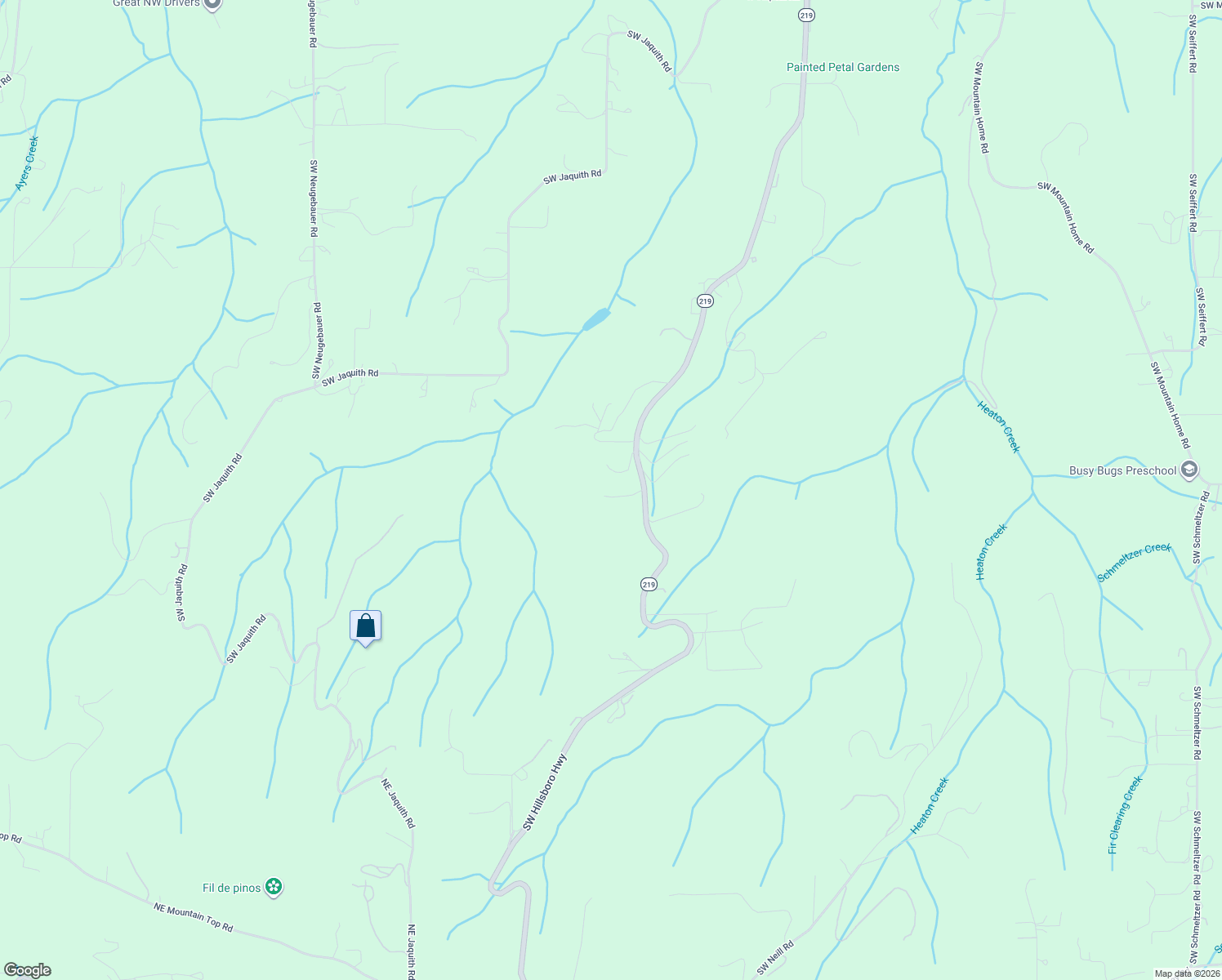 map of restaurants, bars, coffee shops, grocery stores, and more near 21175 Southwest Hillsboro Highway in Newberg