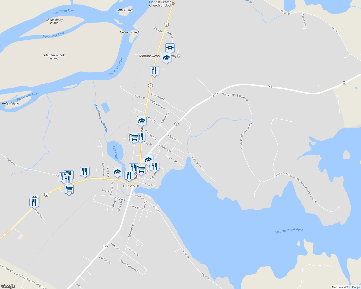 map of restaurants, bars, coffee shops, grocery stores, and more near 19 Morgan Street in Lincoln