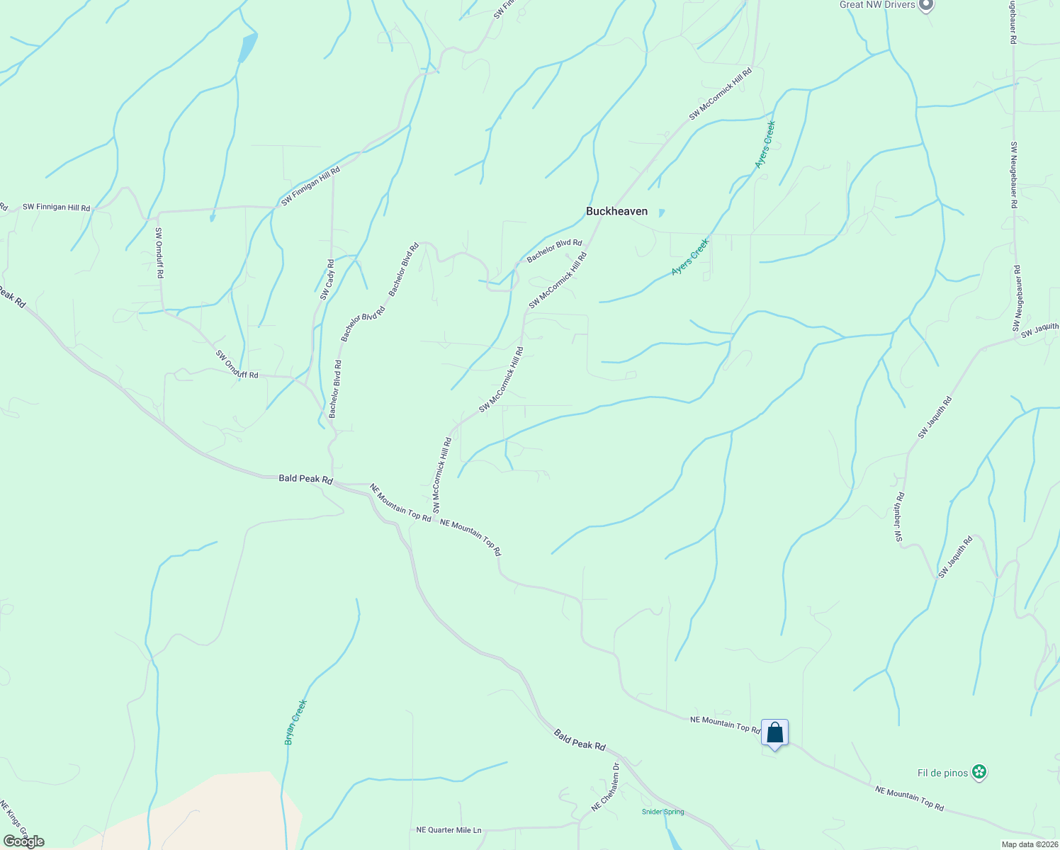 map of restaurants, bars, coffee shops, grocery stores, and more near 21000 Southwest McCormick Hill Road in Hillsboro