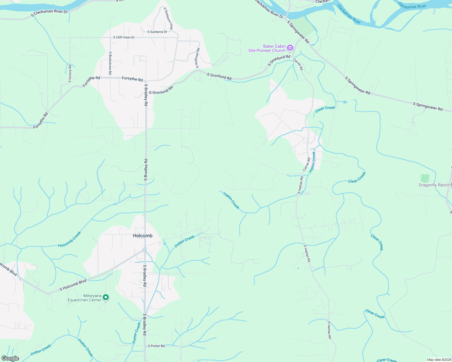 map of restaurants, bars, coffee shops, grocery stores, and more near 17601 South Dick Drive in Oregon City