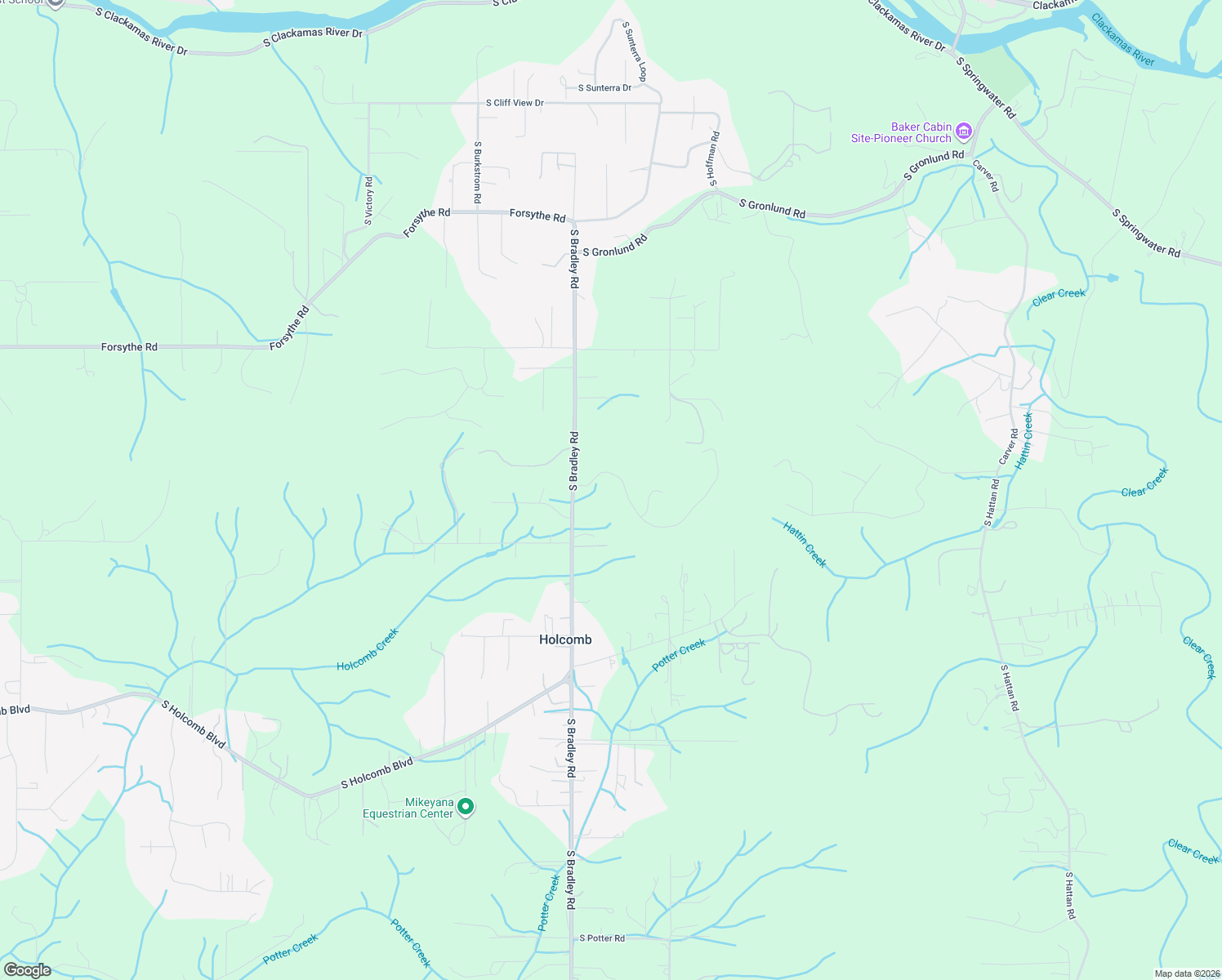 map of restaurants, bars, coffee shops, grocery stores, and more near 17006 South Trail Ridge Road in Oregon City