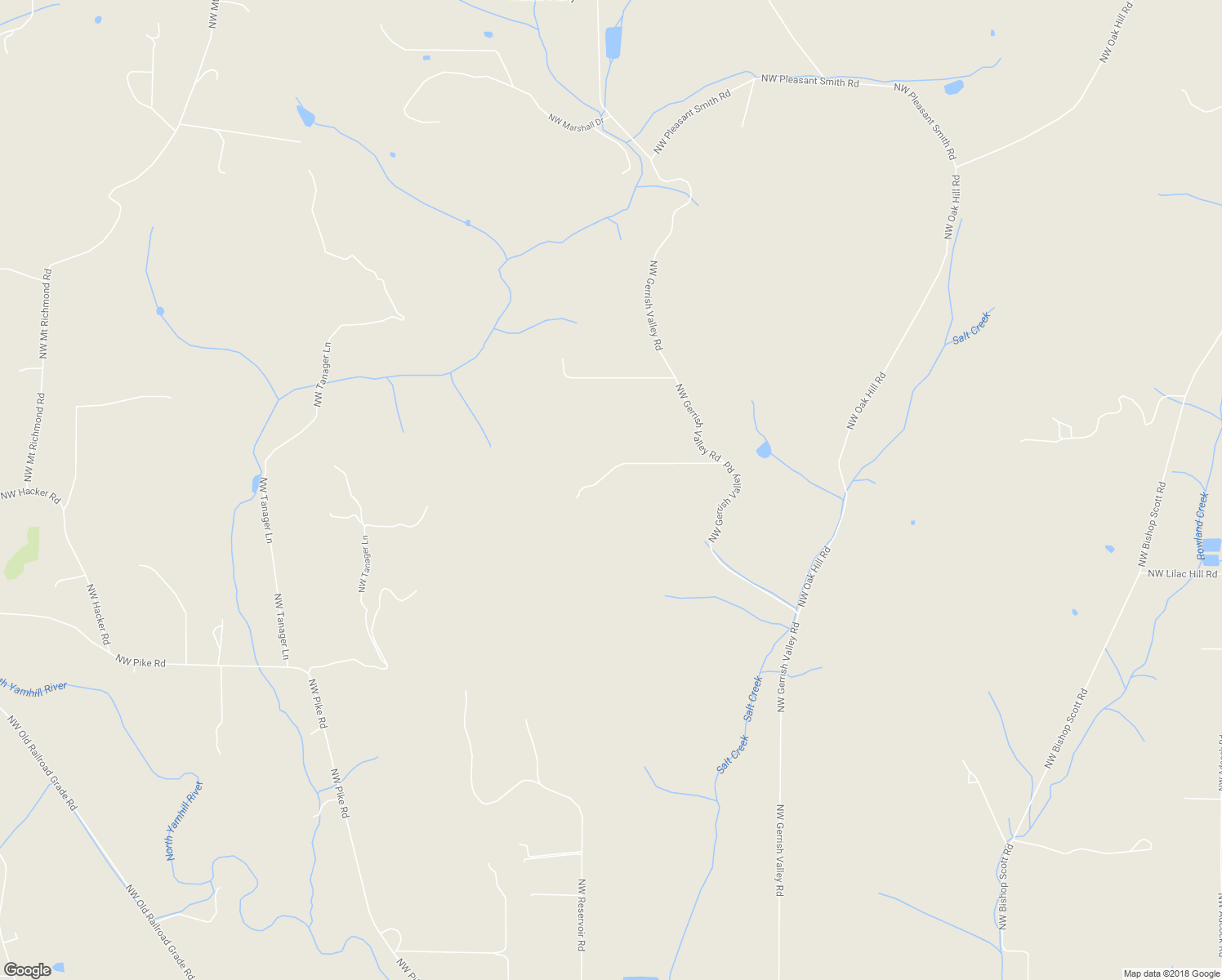 map of restaurants, bars, coffee shops, grocery stores, and more near 22221 Northwest Gerrish Valley Road in Yamhill