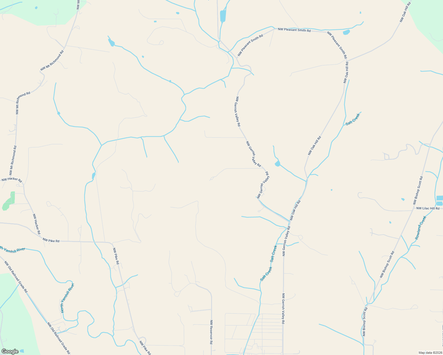 map of restaurants, bars, coffee shops, grocery stores, and more near 22221 Northwest Gerrish Valley Road in Yamhill