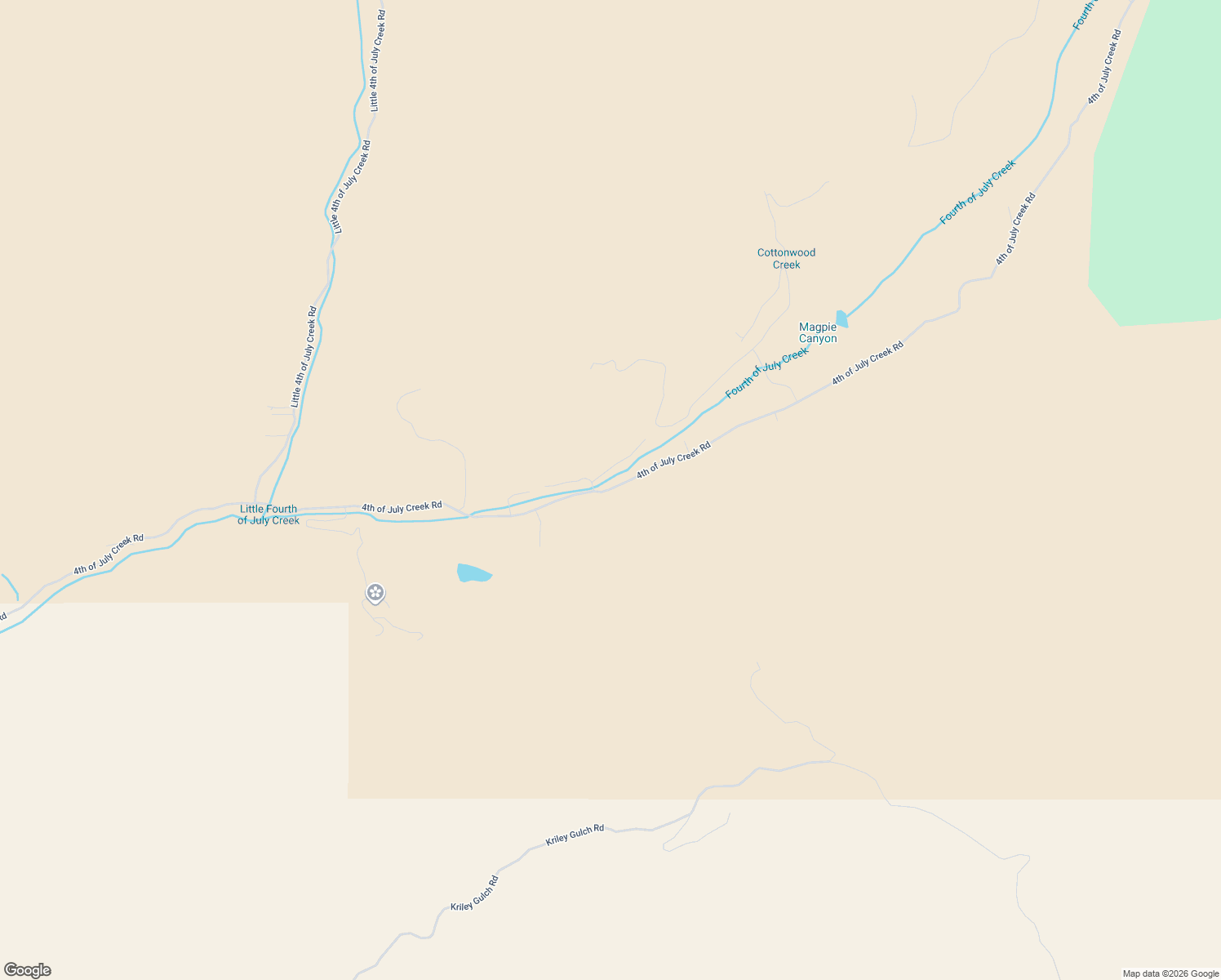 map of restaurants, bars, coffee shops, grocery stores, and more near 261 4th of July Creek Road in North Fork