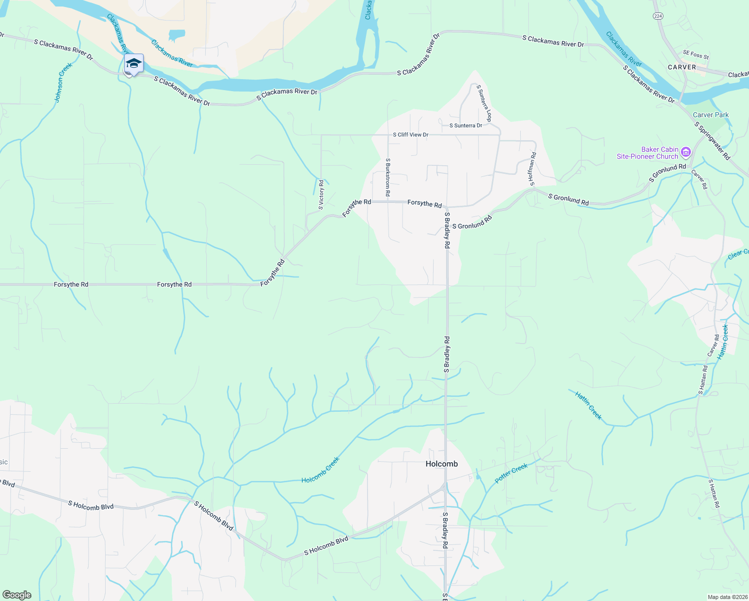 map of restaurants, bars, coffee shops, grocery stores, and more near 16735 South Archer Drive in Oregon City