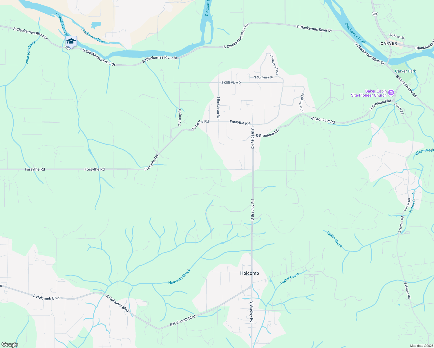 map of restaurants, bars, coffee shops, grocery stores, and more near 16735 South Archer Drive in Oregon City