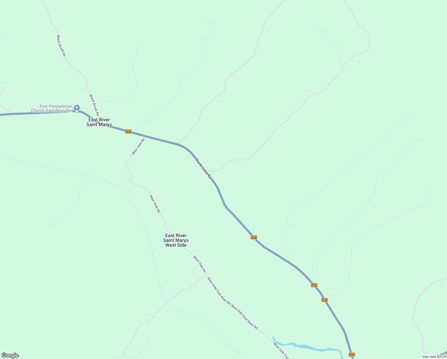 map of restaurants, bars, coffee shops, grocery stores, and more near 414 Sherbrooke Road in East River Saint Marys