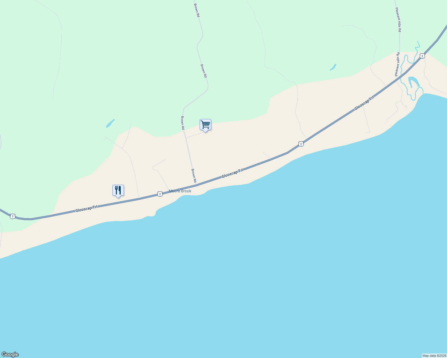 map of restaurants, bars, coffee shops, grocery stores, and more near 4606 Nova Scotia 2 in Five Islands