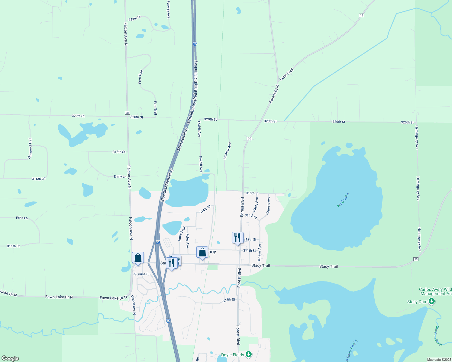 26541 Frontier Avenue, Stacy MN Walk Score