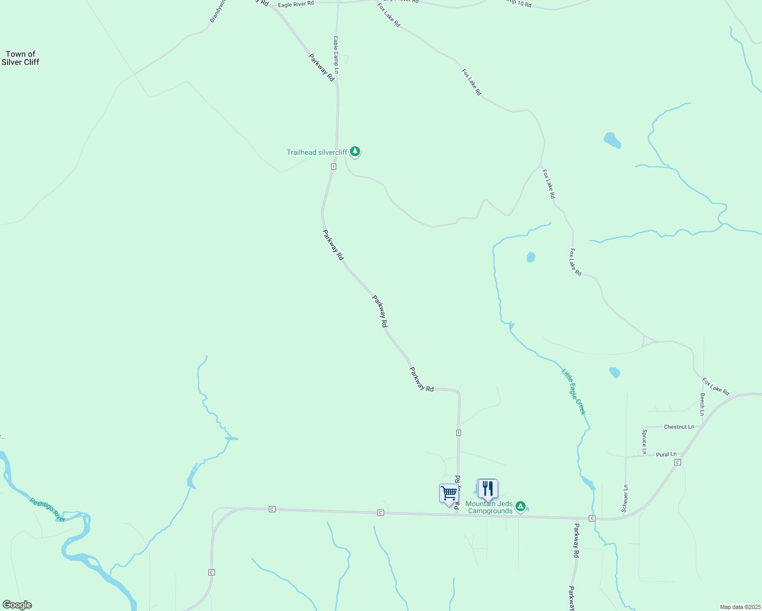 County Road I, Athelstane WI Walk Score