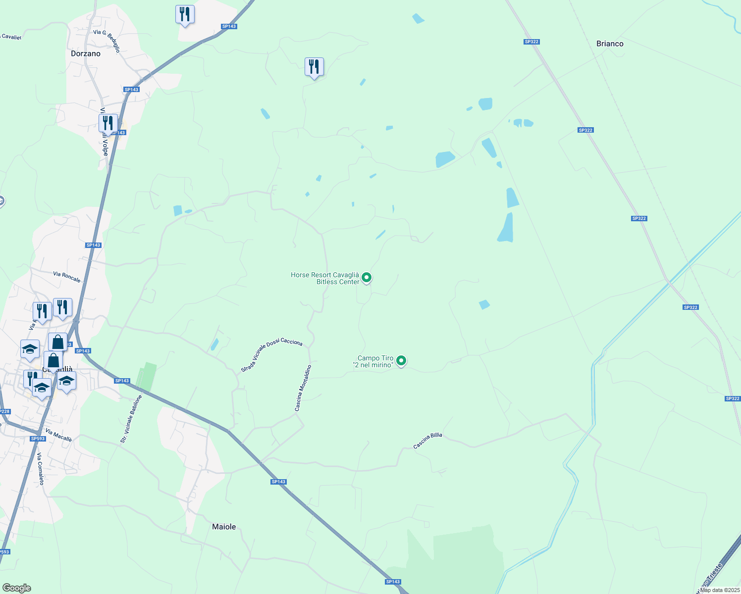 map of restaurants, bars, coffee shops, grocery stores, and more near 58/A Cascina Ciocchette in Provincia di Biella