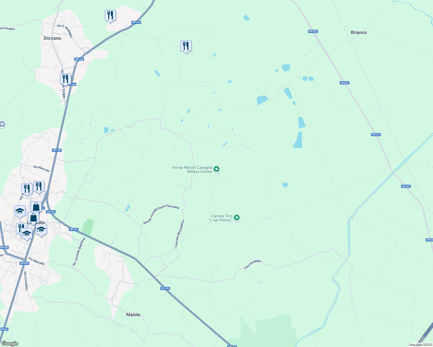 map of restaurants, bars, coffee shops, grocery stores, and more near 58 Cascina Ciocchette in Cavaglia'