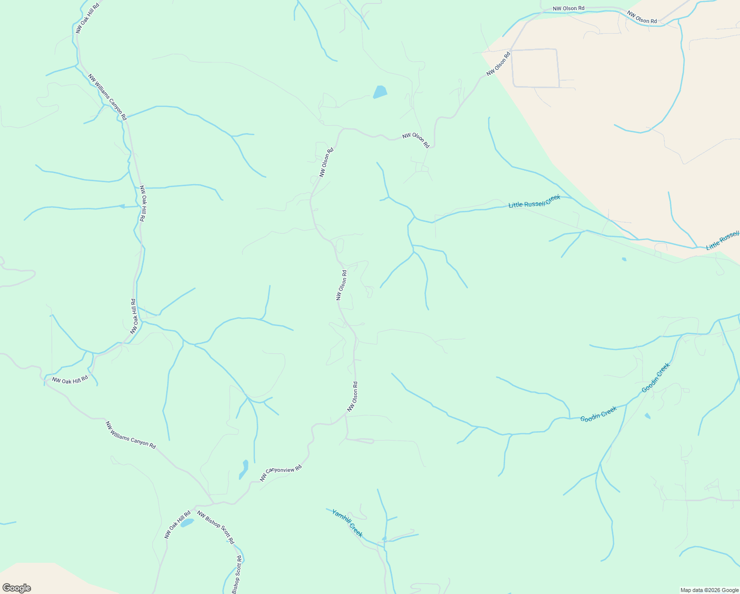 map of restaurants, bars, coffee shops, grocery stores, and more near 27500 Northwest Olson Road in Gaston