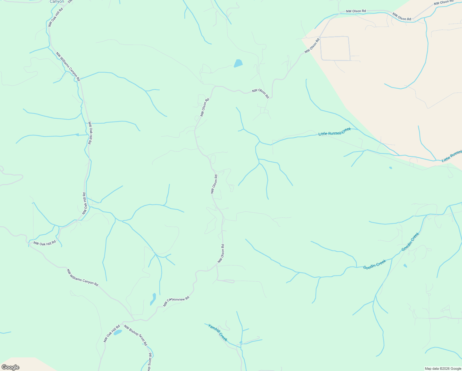 map of restaurants, bars, coffee shops, grocery stores, and more near 27500 Northwest Olson Road in Gaston