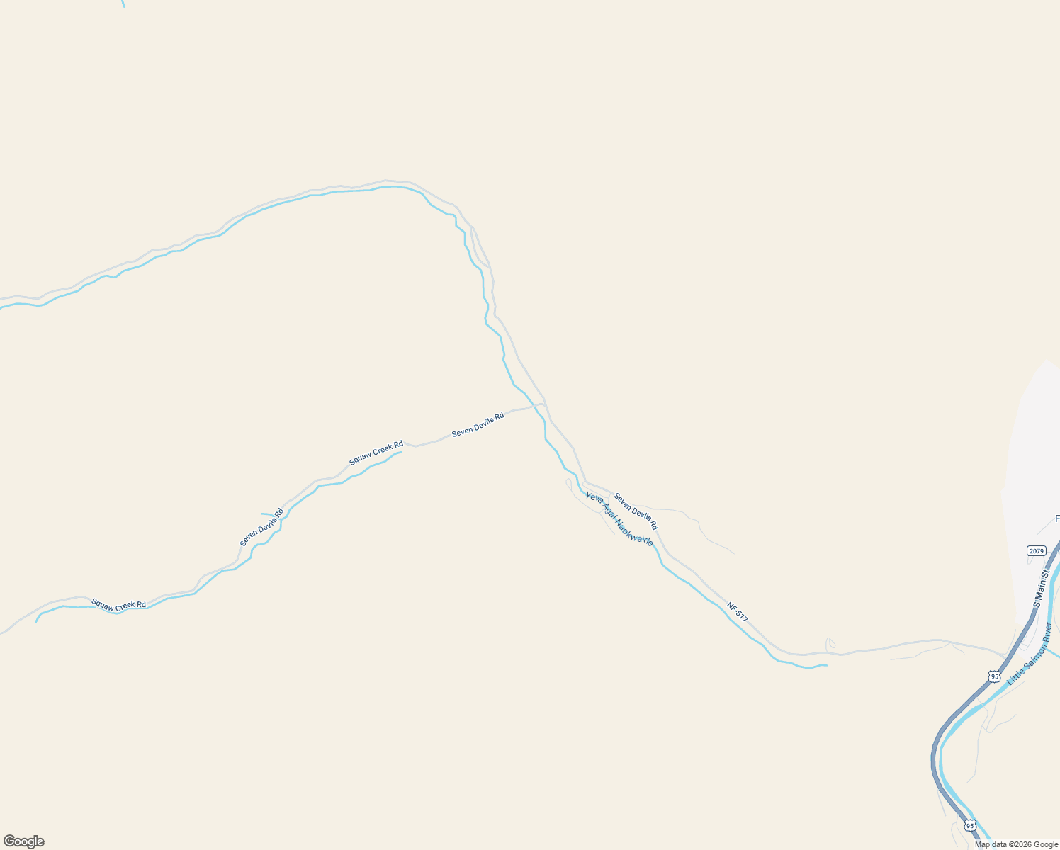map of restaurants, bars, coffee shops, grocery stores, and more near National Forest Development Road 517 in Riggins