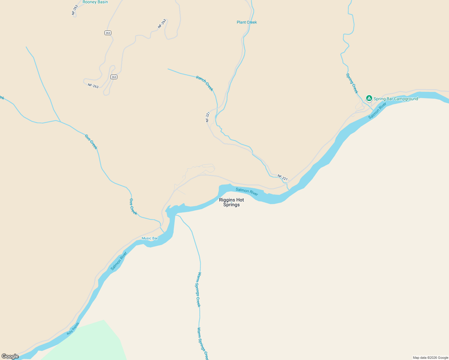 map of restaurants, bars, coffee shops, grocery stores, and more near 1565 Big Salmon Road in Riggins