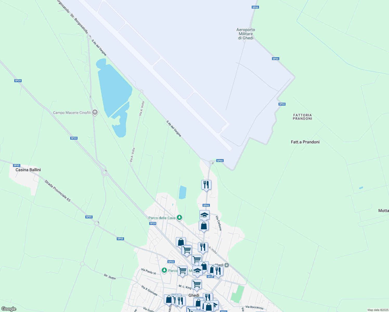 map of restaurants, bars, coffee shops, grocery stores, and more near in Province of Brescia