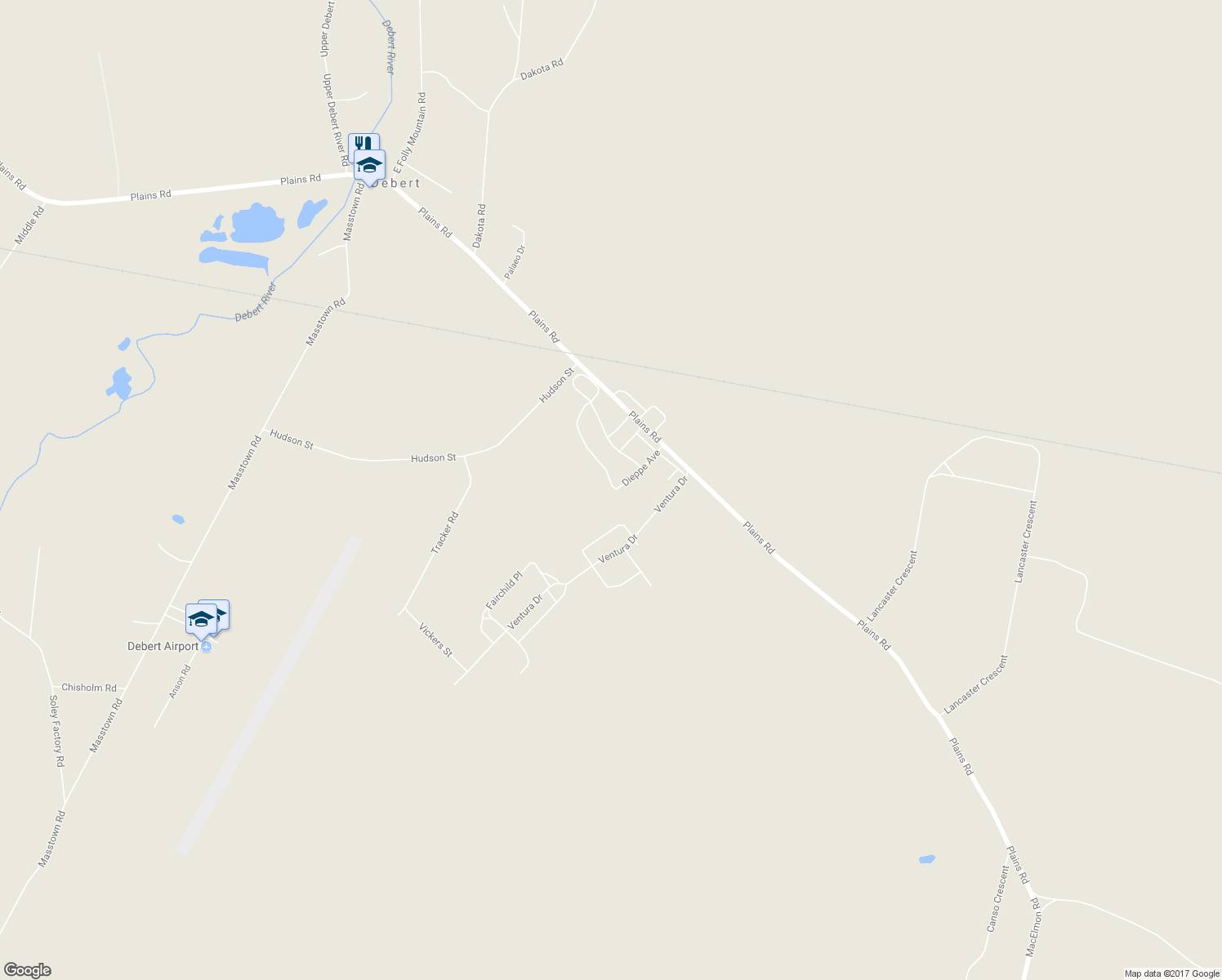 map of restaurants, bars, coffee shops, grocery stores, and more near 111 Dieppe Avenue in Debert