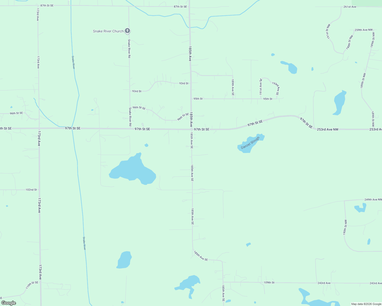 map of restaurants, bars, coffee shops, grocery stores, and more near 9863 185th Avenue Southeast in Becker