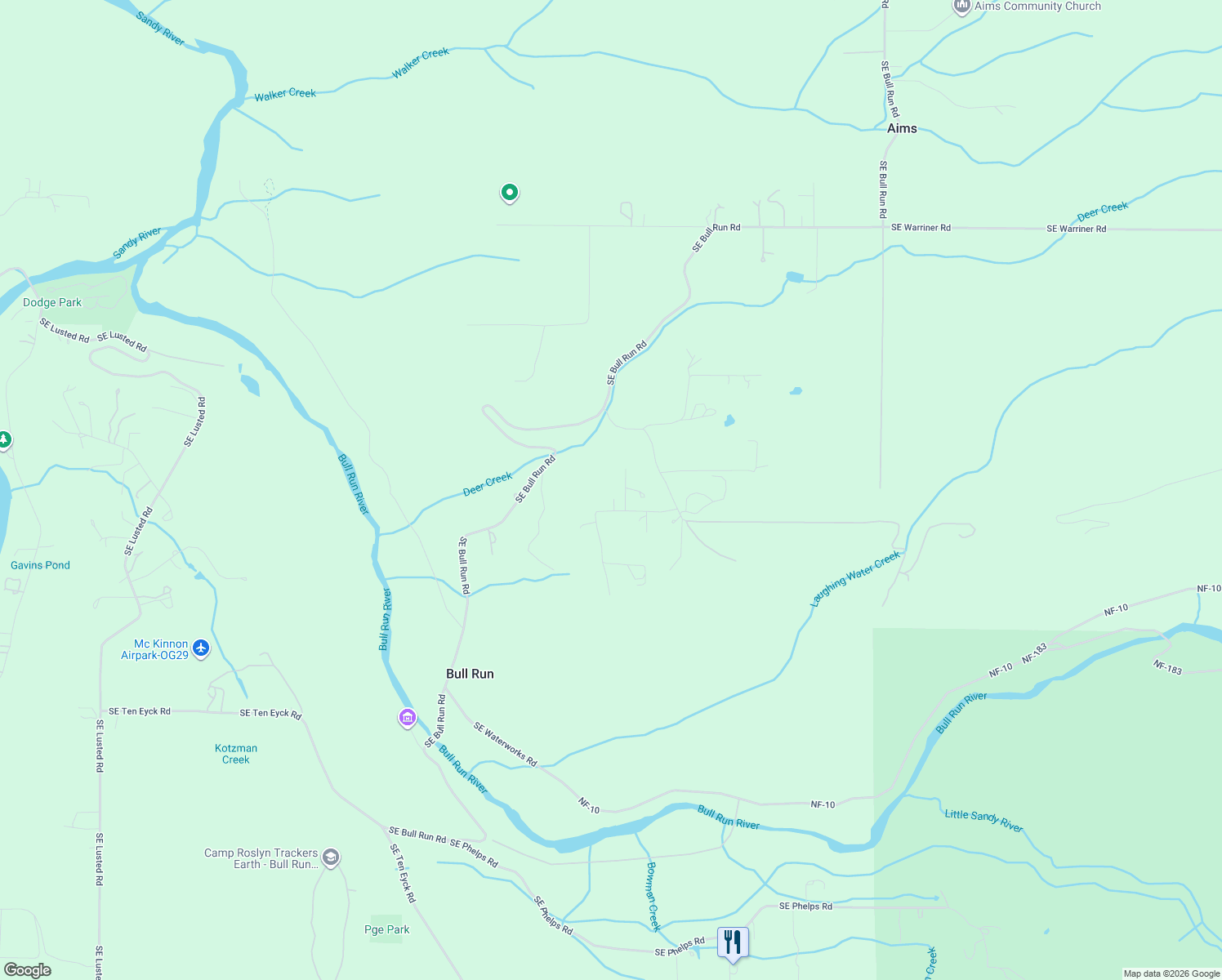 map of restaurants, bars, coffee shops, grocery stores, and more near 11855 Southeast Jed Court in Sandy