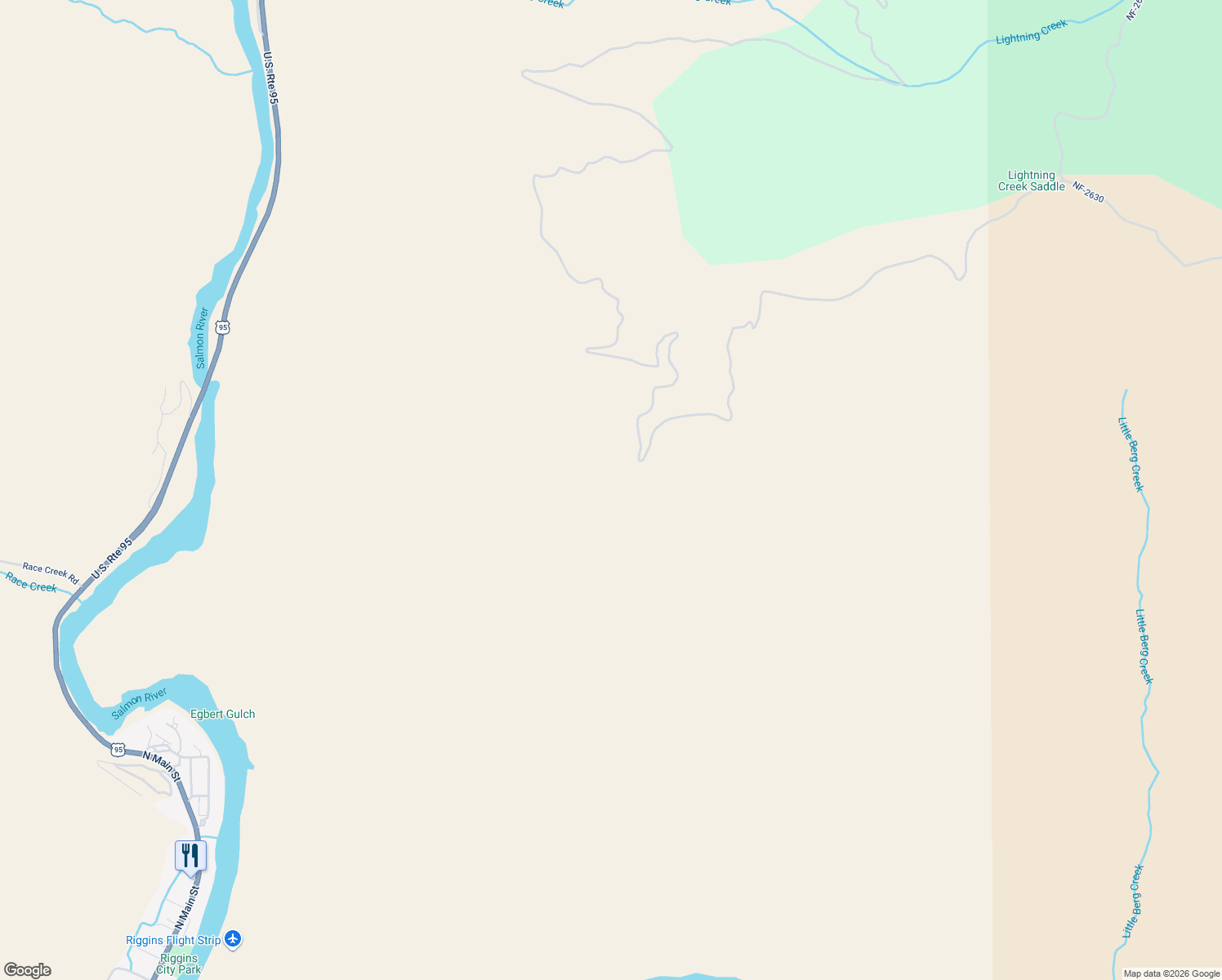 map of restaurants, bars, coffee shops, grocery stores, and more near in Riggins