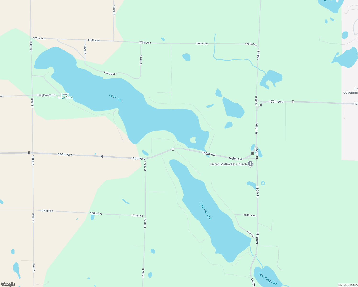 map of restaurants, bars, coffee shops, grocery stores, and more near 1671 South Longlake Drive in Centuria