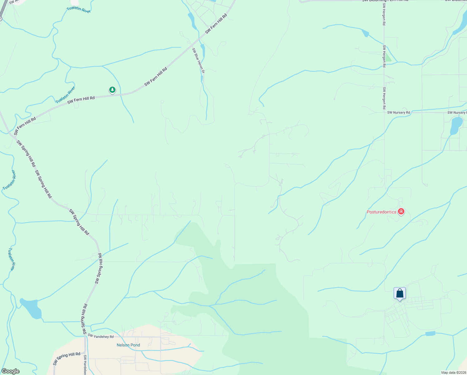 map of restaurants, bars, coffee shops, grocery stores, and more near 7001 Southwest Winters Road in Cornelius