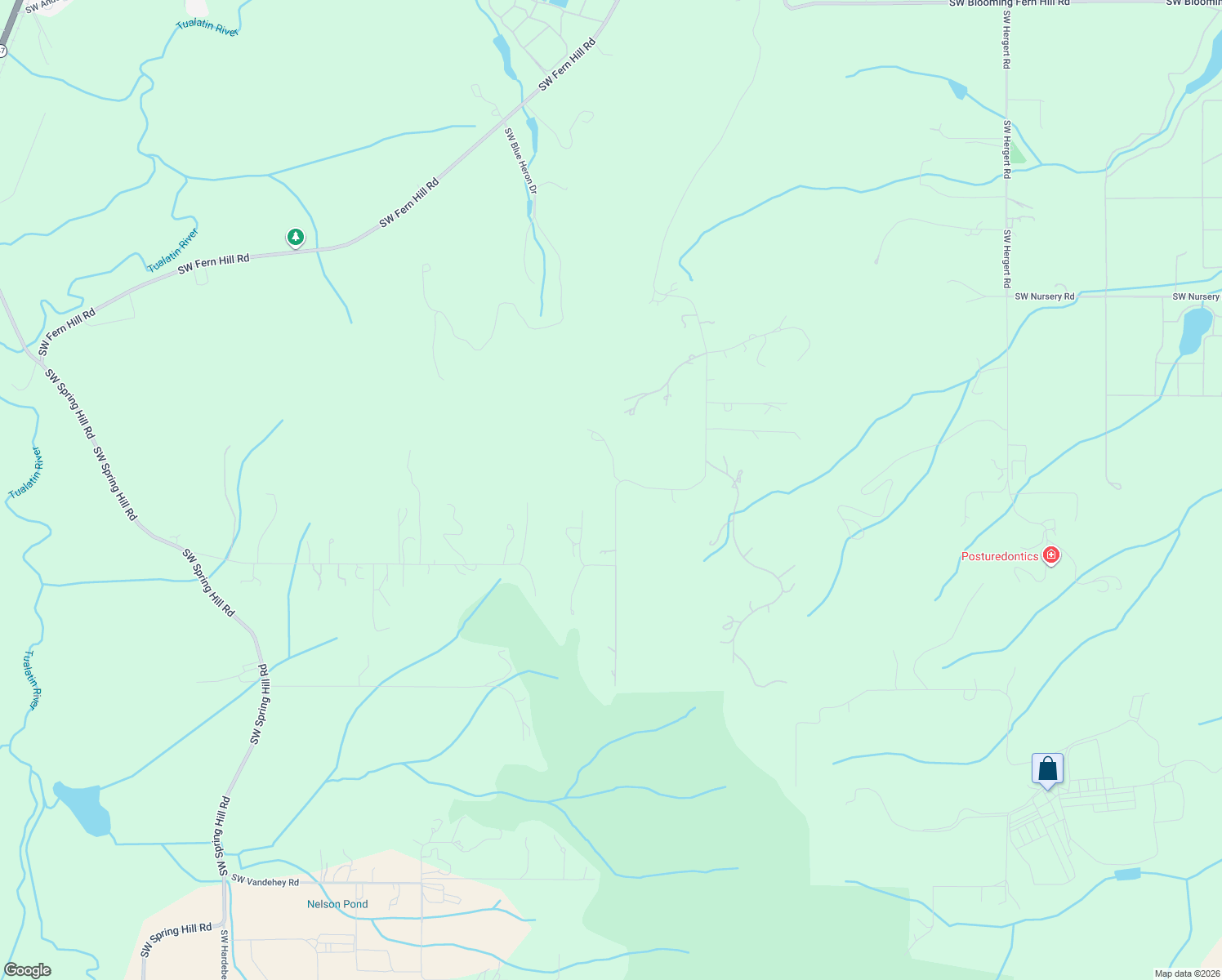 map of restaurants, bars, coffee shops, grocery stores, and more near 7001 Southwest Winters Road in Cornelius