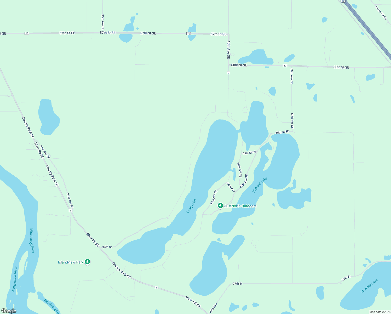 map of restaurants, bars, coffee shops, grocery stores, and more near 6675 36th Avenue Southeast in St. Cloud