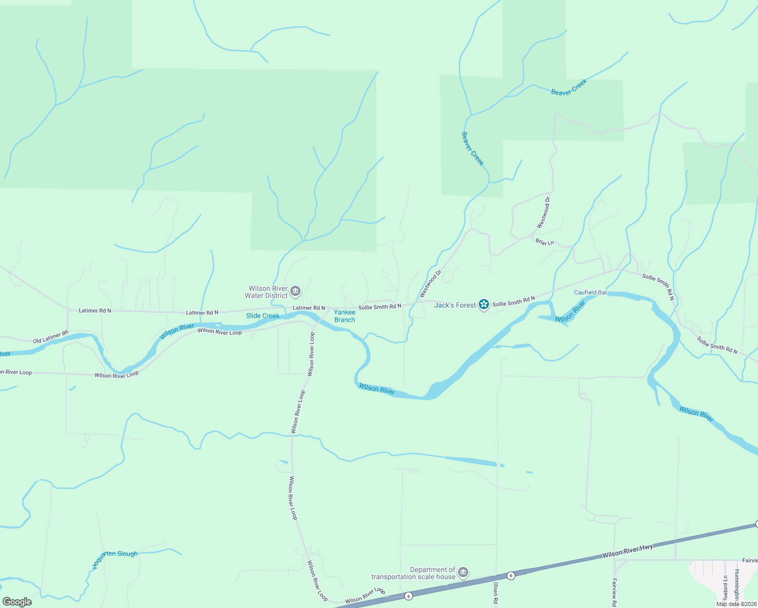 map of restaurants, bars, coffee shops, grocery stores, and more near 5720 Sollie Smith Road North in Tillamook