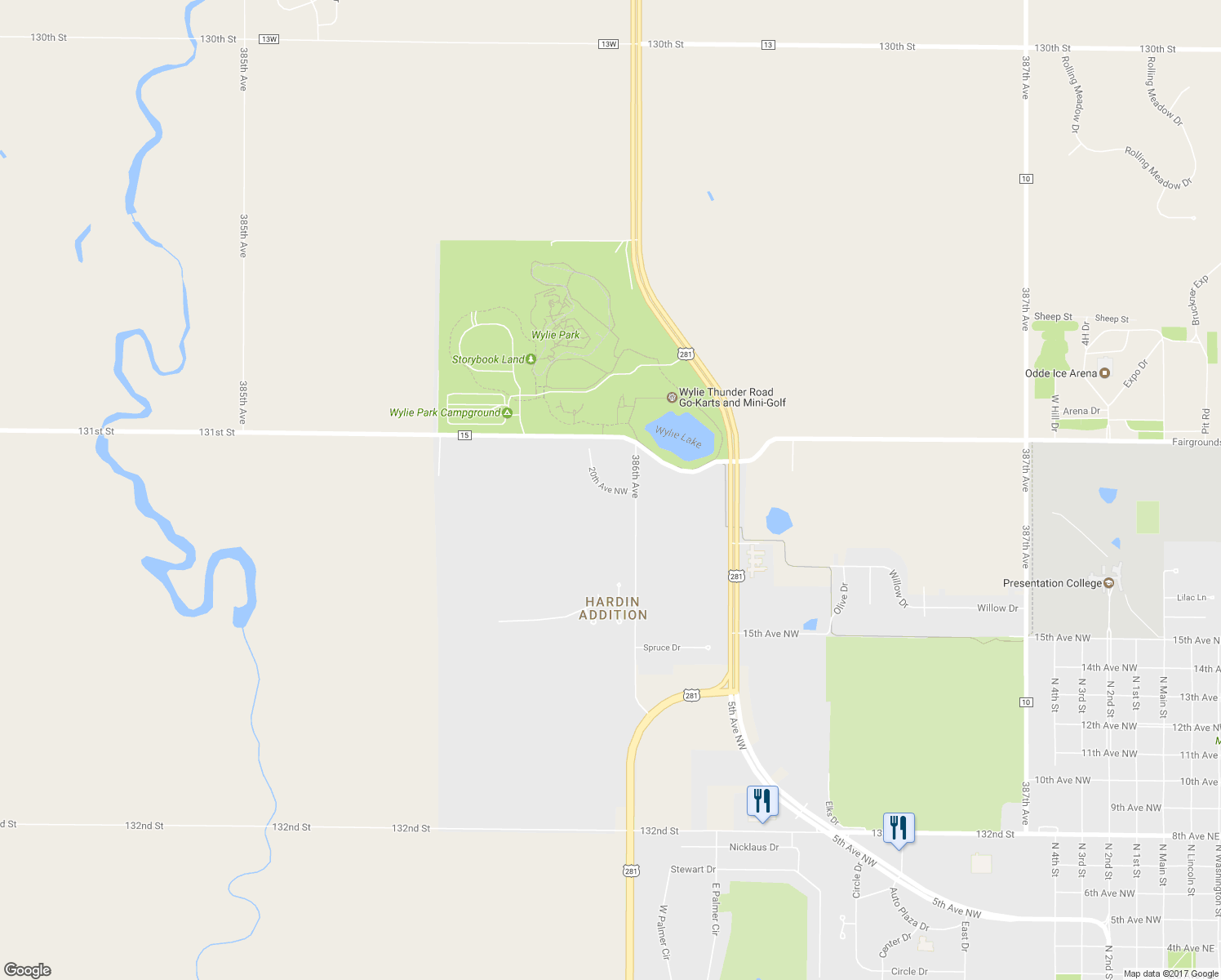 map of restaurants, bars, coffee shops, grocery stores, and more near 20th Avenue Northwest in Aberdeen