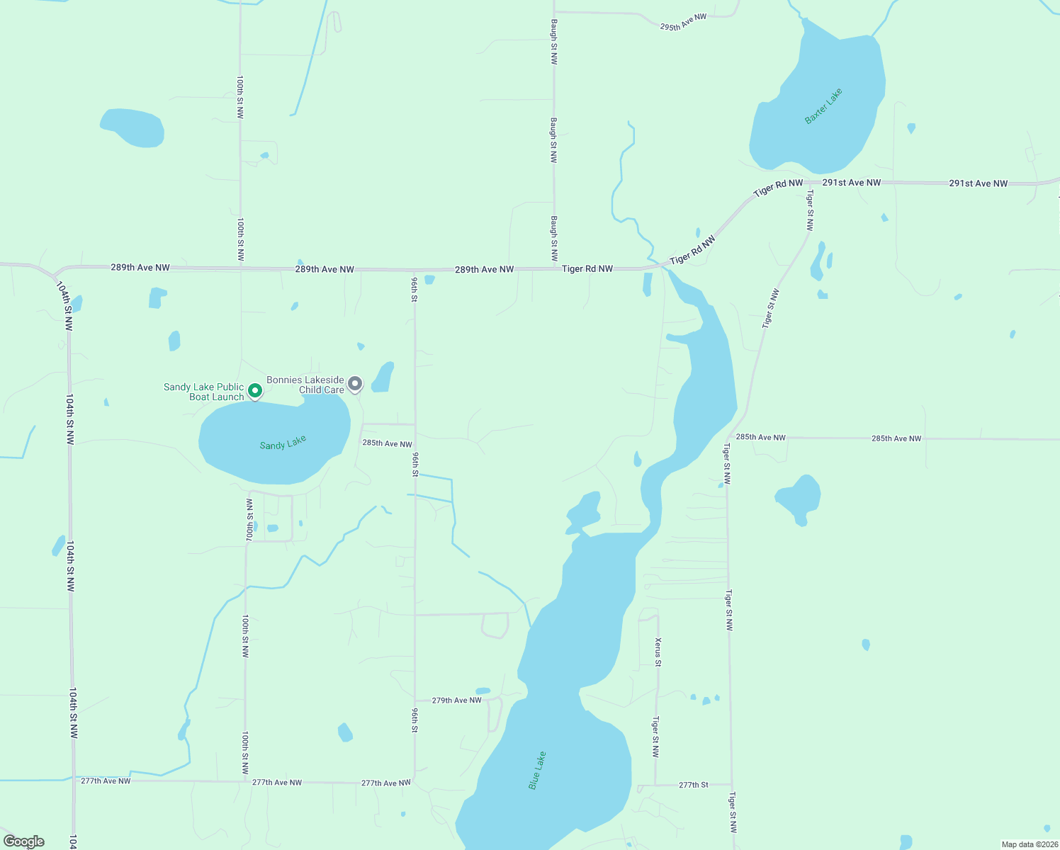 map of restaurants, bars, coffee shops, grocery stores, and more near 9381 285th Lane Northwest in Zimmerman