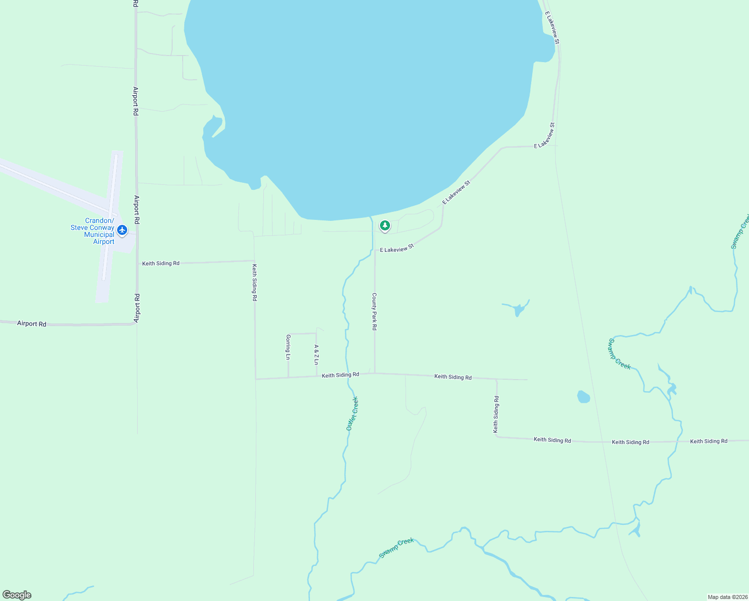 map of restaurants, bars, coffee shops, grocery stores, and more near 3912 County Park Road in Crandon