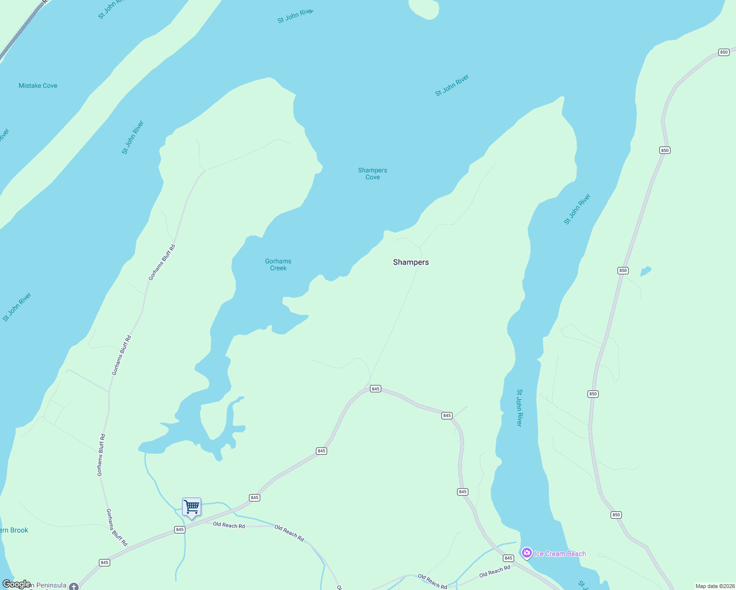 map of restaurants, bars, coffee shops, grocery stores, and more near 27 Shampers Bluff Road in Kingston