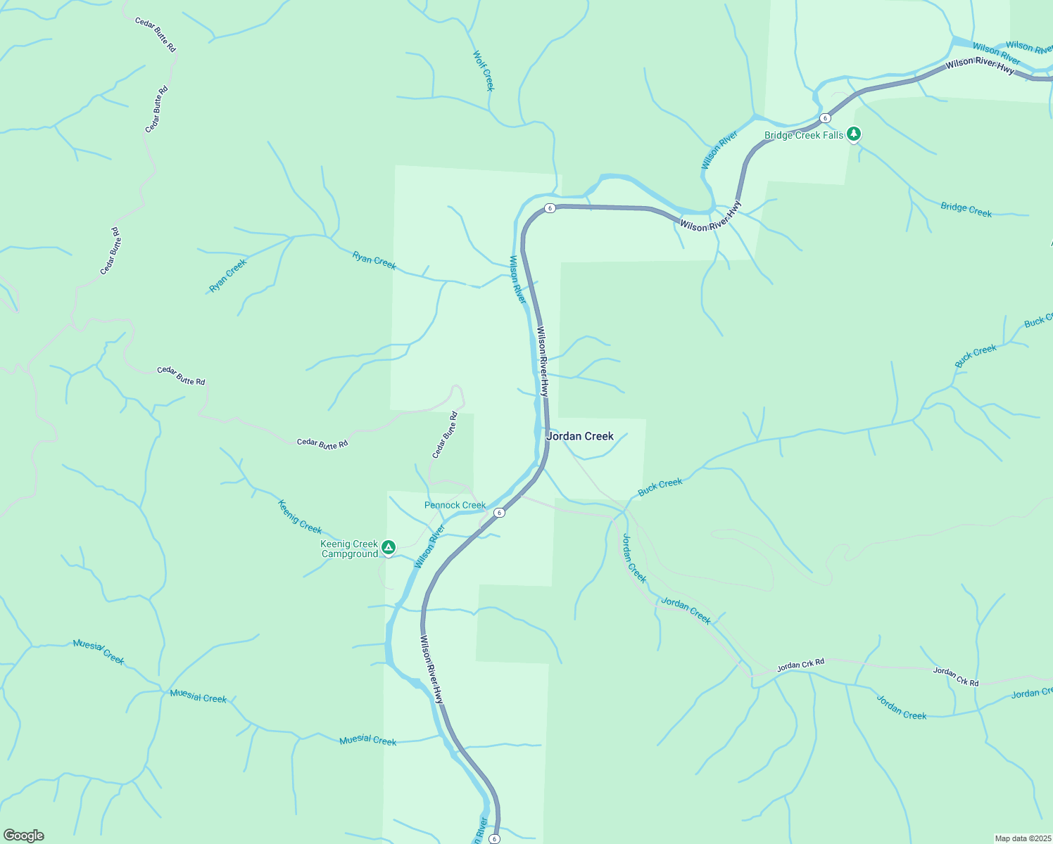 map of restaurants, bars, coffee shops, grocery stores, and more near 36405 Wilson River Hwy in Tillamook