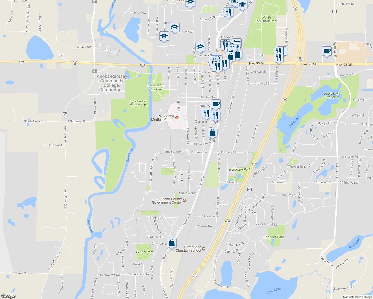 map of restaurants, bars, coffee shops, grocery stores, and more near 1160 South Dellwood Street in Cambridge