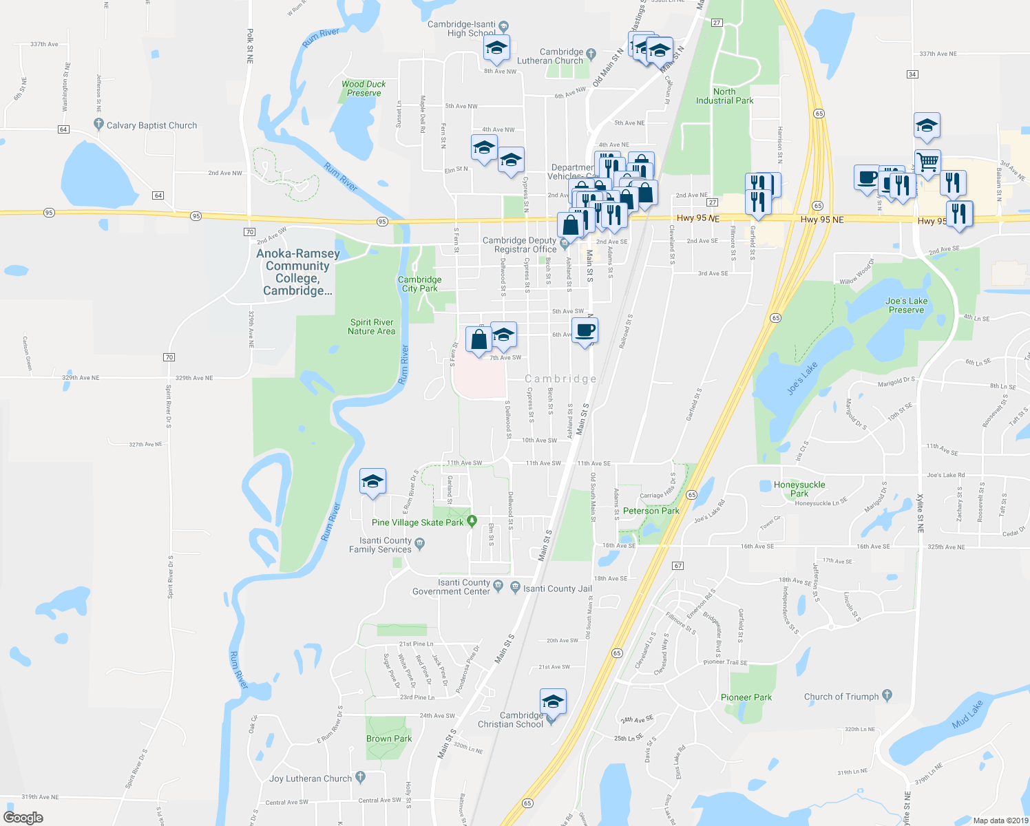 map of restaurants, bars, coffee shops, grocery stores, and more near 904 Dellwood Street South in Cambridge