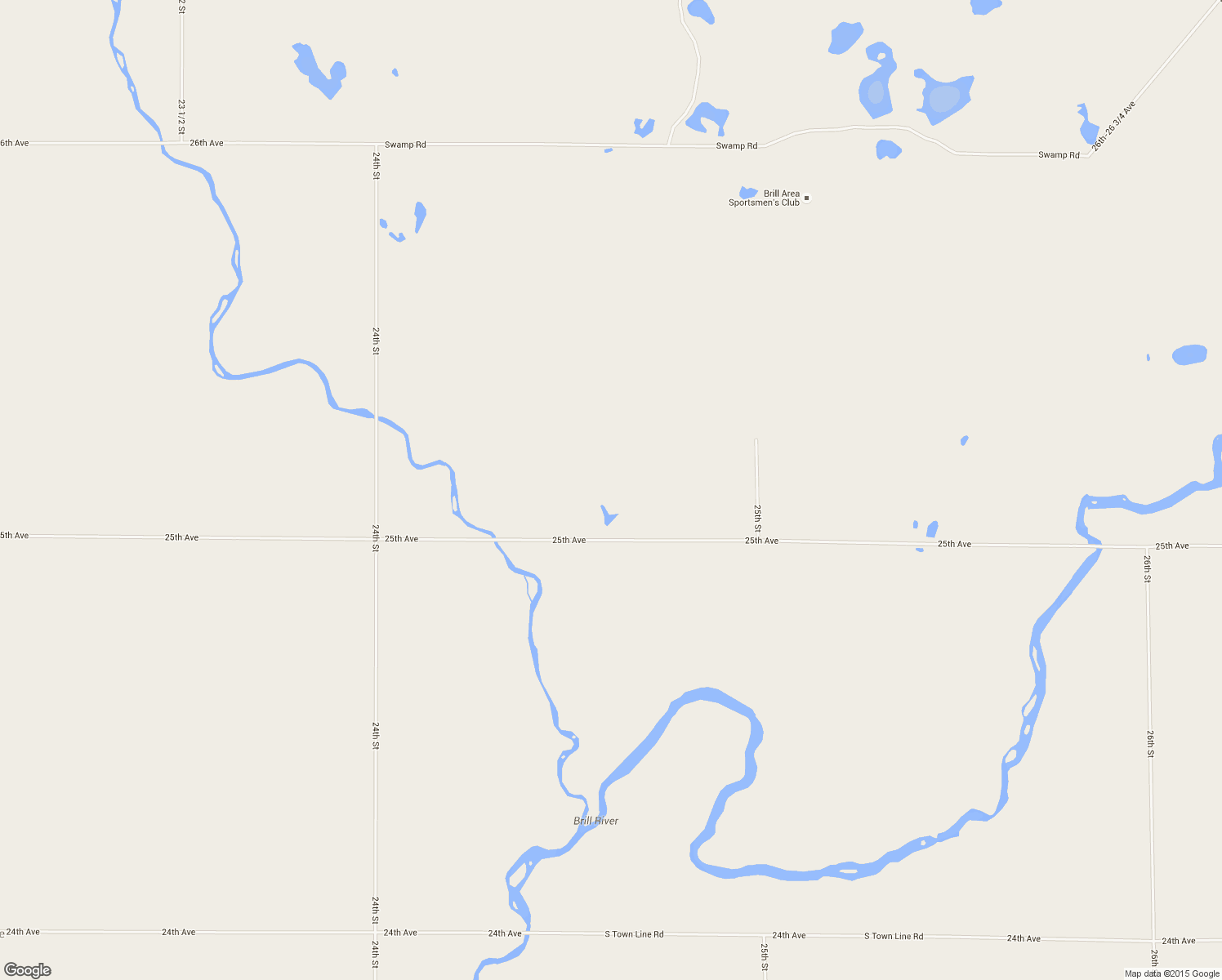 map of restaurants, bars, coffee shops, grocery stores, and more near 2450 25th Avenue in Rice Lake