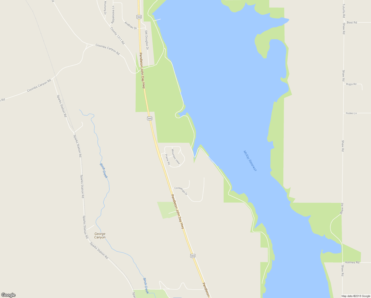 map of restaurants, bars, coffee shops, grocery stores, and more near 43783 Buckboard Trail Road in Pendleton