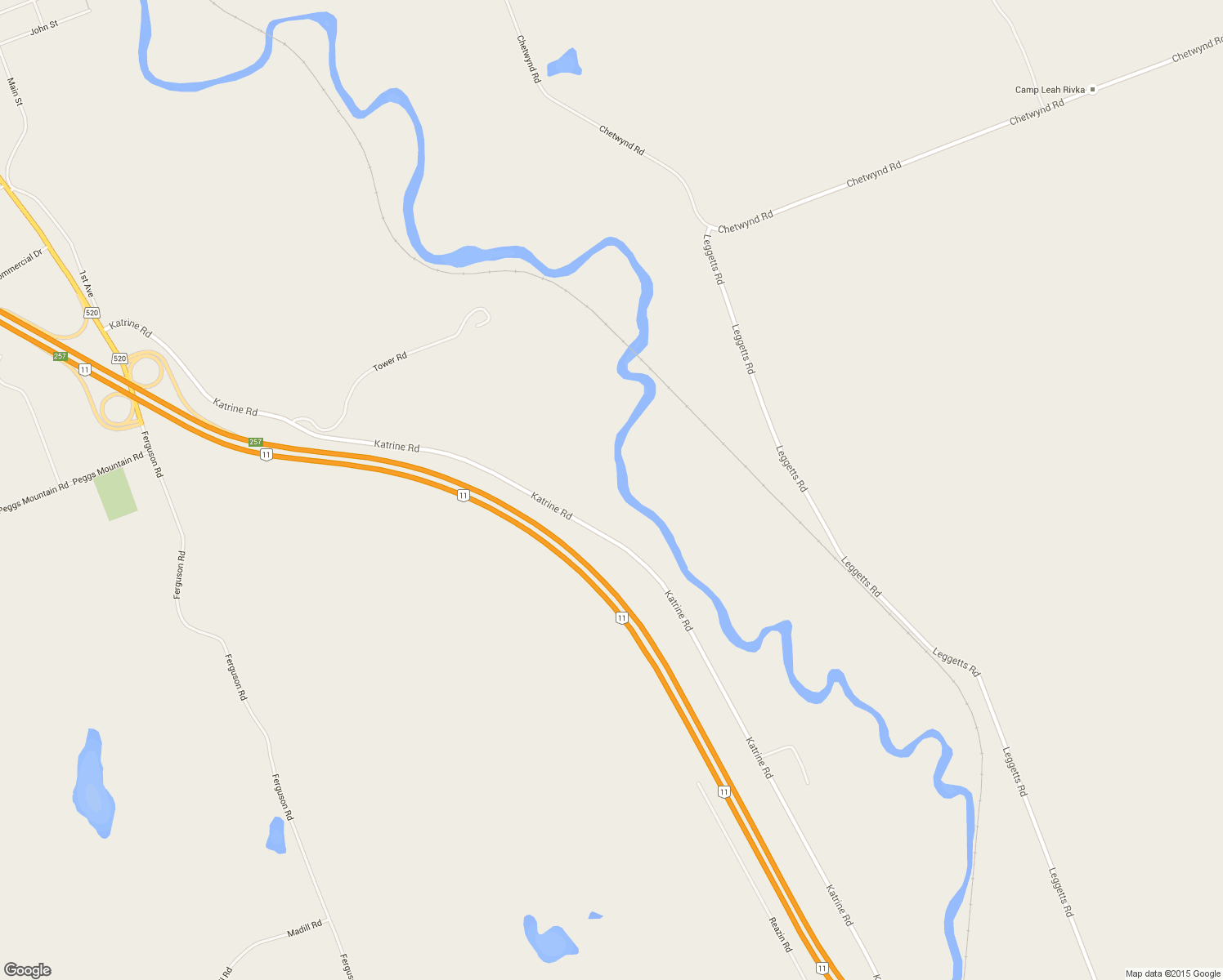 map of restaurants, bars, coffee shops, grocery stores, and more near 3875 B Katrine Road in Burk's Falls