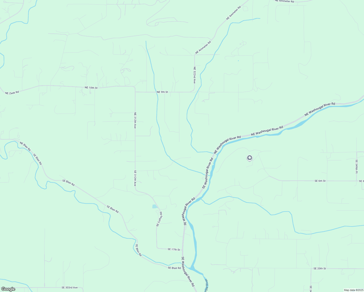 map of restaurants, bars, coffee shops, grocery stores, and more near 201 Northeast 319th Avenue in Washougal