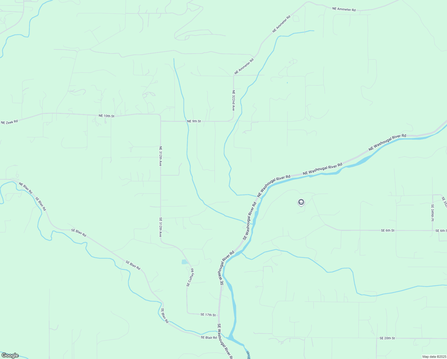 map of restaurants, bars, coffee shops, grocery stores, and more near 201 Northeast 319th Avenue in Washougal