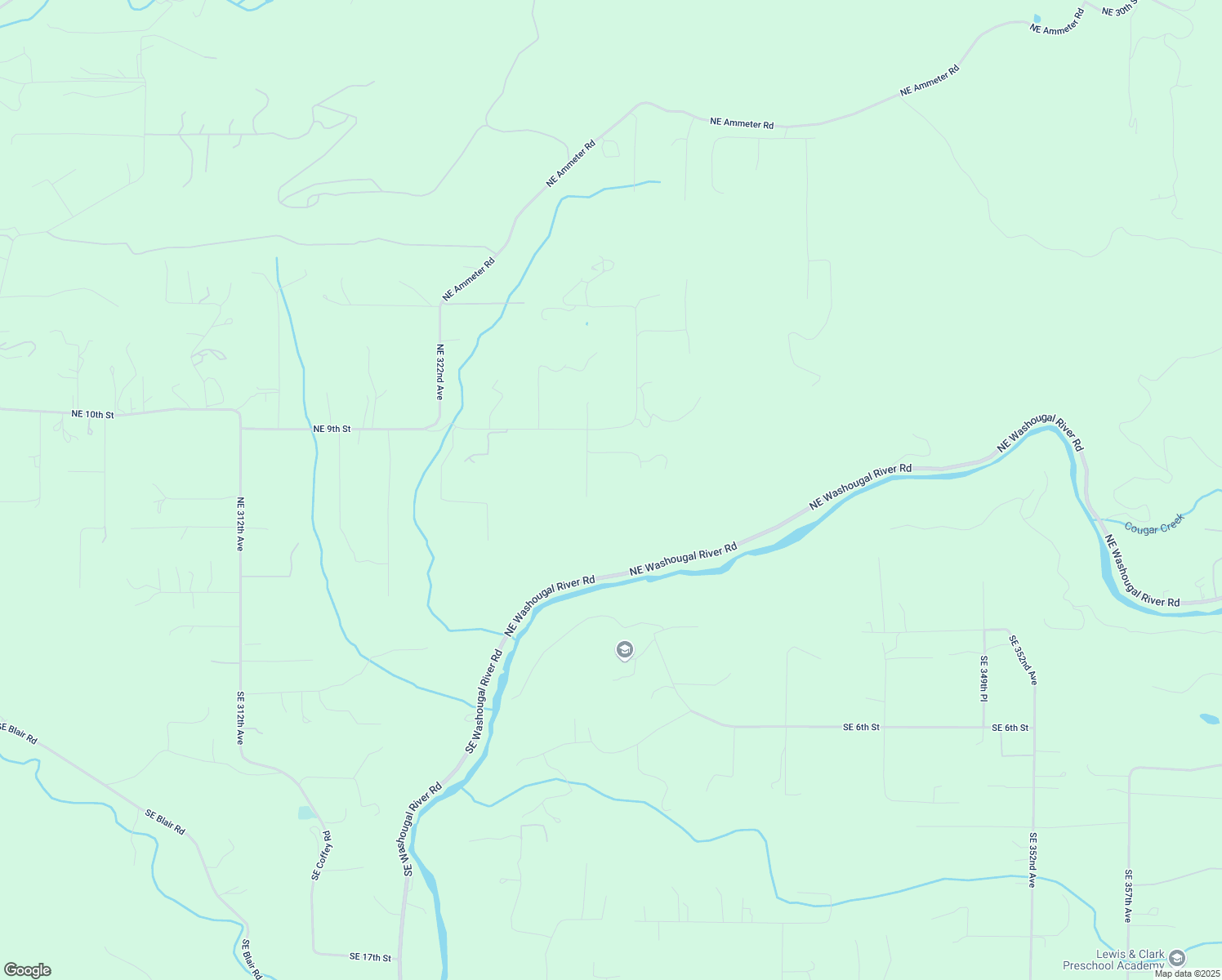 map of restaurants, bars, coffee shops, grocery stores, and more near 621 Northeast 330th Avenue in Washougal