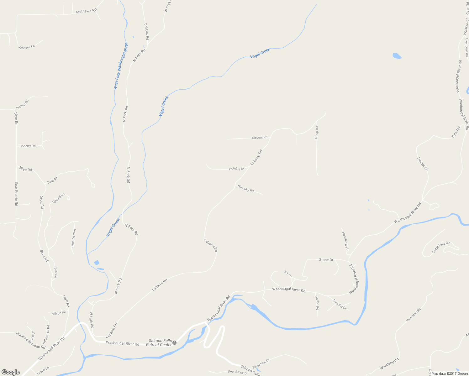 map of restaurants, bars, coffee shops, grocery stores, and more near 1580 Labarre Road in Washougal